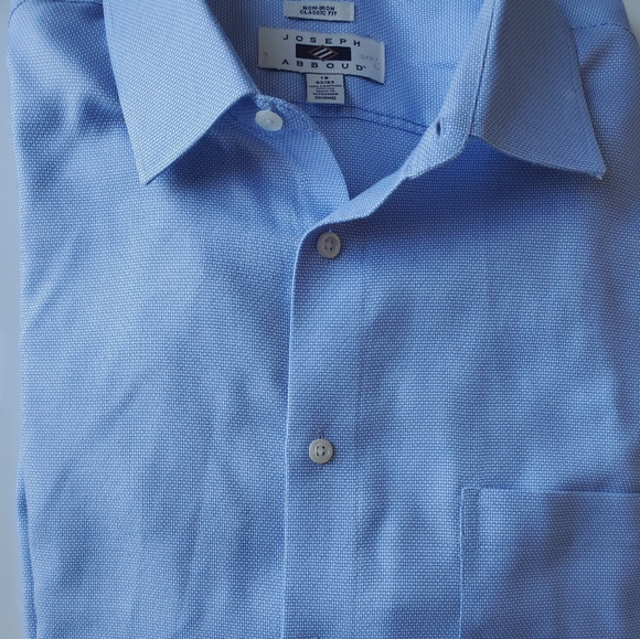 Joseph Abboud Twill Dress Shirt, Blue - Picture 2 of 4